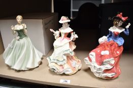 Two Royal Doulton figurines, Janet HN4042 and Rose HN3709 along with a limited edition Royal