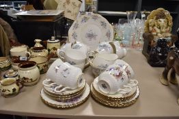 A mixed lot of ceramics including Colclough and Salisbury.