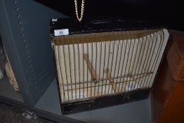 A vintage 1940's bird cage or budgerigar