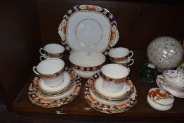 A part tea service by GW&S Queens china in the Rosina design