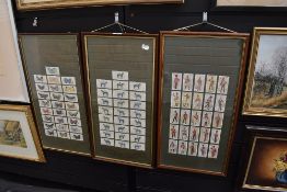 Three sets of Wills Cigarette cards including butterfly's, horse racing and military