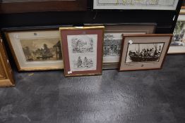 A selection of prints including Singapore and Ceylon, Pekan.