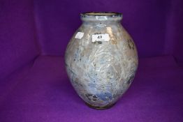 A studio pottery vase having arts and crafts theme singed Keary or Kerry ( Hastings )