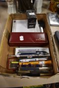A collection of pens including vintage Summit fountain pen, Sheaffer fountain pen and Parker