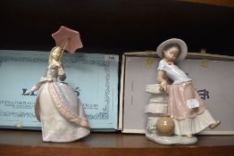 Two Lladro figurines, A Steppin's Time 5158 and Angela 5211 both boxed