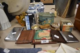 A miscellaneous lot containing wade tortoise,pen knife,clock and more.