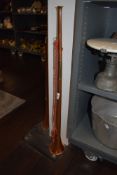 A vintage copper and brass hunting horn