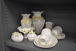 A selection of ceramics including small coffee or tea cups by Aynsley