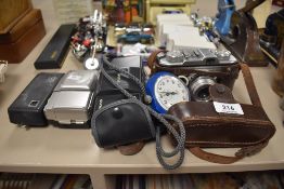 A vintage Iloca camera and others.