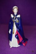 A Royal Worcester limited edition Figurine, Queen Elizabeth II 617/1000, boxed