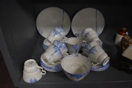 An art deco styled part tea service by Palissy