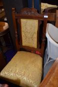 An impressive mahogany framed dining chair having been recently upholstered