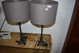 A pair of side or table lamps