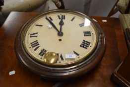 A stained frame station style wall clock