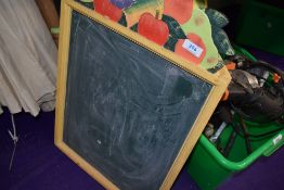 A kitchen chalk board.