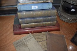 A selection of books and manuals including Morris oxford and Leyland interest.