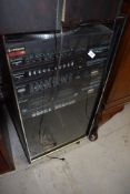 A vintage Hitachi hifi in cabinet