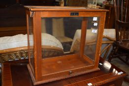 A vintage stained frame lab scales display case, suitable for other uses