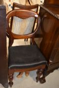 A Victorian mahogany balloon back dining chair