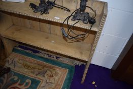 A vintage style light pine shelf unit 90cm wide