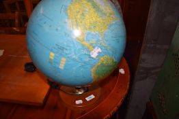 A light up globe of the world 1993 Scan globe 1/94 edition