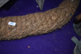 A rope boat fender.
