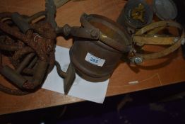 A selection of nautical items, including timer, gimbal etc.