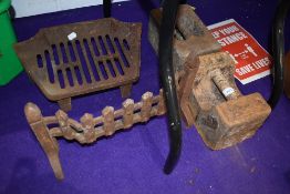 Two large cast iron 56lb weights