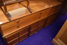 A mid century cupboard or side board base unit and a matching smaller unit by Nathan
