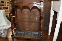 A Victorian gothic designed hall or stick stand