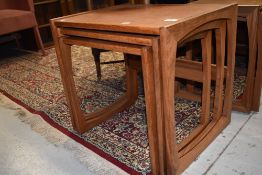 A G plan teak nest of three tables