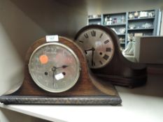 A mid century Napoleon mantel clock by Fowler and Oldfield of Bradford