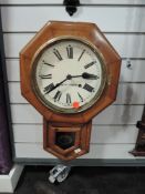 An American 8 day wall clock by Seth Thomas
