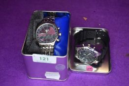 Two gent's fashion wrist watches by Pod