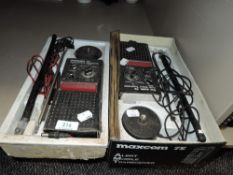 Two Maxcom 7E alert mobile Tranceivers.