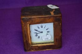 An early 20th century carriage clock of squat form having worn name for Mappin and Webb with leather