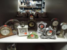 A selection of ten clocks of various styles and makes