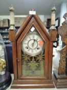 An Ansonia Clock Co, America 8 day steeple clock