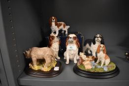 A selection of King Charles dog figures including Sylvac, Country Artists and Border Fine Arts