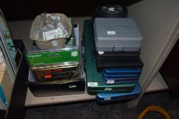 A selection of new switches and banana plugs,socket sets and other tools.