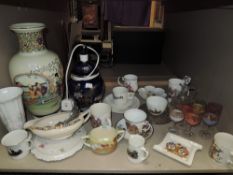An assortment of vintage ceramics, cutlery and glass, some interesting pieces of coronation ware