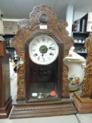 An early Ansonia Clock Co, America 8 day gingerbreaad clock