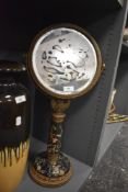 A Victorian style dressing table or shaving mirror having ormolu decoration with hand decorated