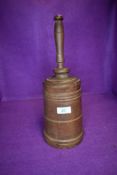 An antique farm house butter or cream churn from turned box or beech wood