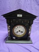 A slate 8 day mantel clock with French movement
