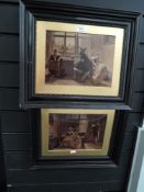Two late Victorian crystoleum prints of Tudric scenes