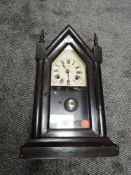 An Ansonia Clock Co, America 8 day steeple clock