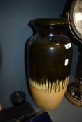 A floor standing West German pottery vase 46cm tall