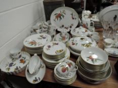 A large collection of Royal Worcester Evesham including tureens,plates, bowls and more.
