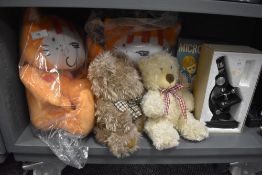 Four soft toy teddy bears